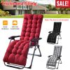 71x22in Chaise Lounger Cushion Recliner Rocking Chair Sofa Mat Deck Chair Cushion