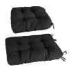 2Pcs Rocking Chair Cushion Upper And Lower Back And Seat Sets with Non-Slip Ties Polyester Fiber Filling Comfortable for Indoor Home Office Car