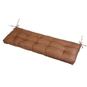 Bench Seat Cushion For Indoor Outdoor Furniture Non Slip Long Chair Cushion with Ties Strap Waterproof Swing Cushion 51.18x19.68IN For Garden Patio Ba (Option: Waterproof10Coffee)