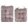 2Pcs Rocking Chair Cushion Upper And Lower Back And Seat Sets with Non-Slip Ties Polyester Fiber Filling Comfortable for Indoor Home Office Car
