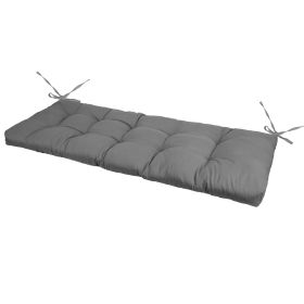 Bench Seat Cushion For Indoor Outdoor Furniture Non Slip Long Chair Cushion with Ties Strap Swing Cushion 51.18x19.68IN For Garden Patio Balcony Entry (Option: PadNormal8LGrey)
