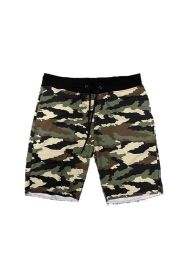 Raw Cut Sweat Shorts (Color: WOOD CAMO, size: L)
