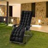 66.92x22.04in Thickened Chaise Lounger Cushion Recliner Rocking Chair Sofa Mat Deck Chair Cushion